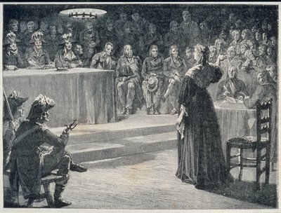 Marie-Antoinette Facing the Revolutionary Tribunal in 1793, engraved by Theodor Meyer-Heine by H. de la Charlerie